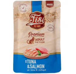 Fisi Pure Meat Cat Adult Mousse Τόνος & Σολομό 80gr Fisi Pure Meat Cat Adult Mousse Τόνος & Σολομό 80gr