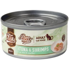 Fisi Pure Meat Cat Adult Τόνος & Γαρίδες σε σάλτσα 80gr Fisi Pure Meat Cat Adult Τόνος & Γαρίδες σε σάλτσα 80gr