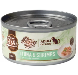 Fisi Pure Meat Cat Adult Τόνος & Γαρίδες σε σάλτσα 80gr Fisi Pure Meat Cat Adult Τόνος & Γαρίδες σε σάλτσα 80gr
