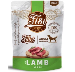 Pouch Σκύλου Fisi Fillet Dog Adult Αρνί σε Ζελέ 500gr