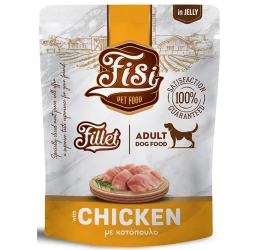 Pouch Σκύλου Fisi Fillet Dog Adult Κοτόπουλο σε Ζελέ 500gr