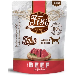 Pouch Σκύλου Fisi Fillet Dog Adult Βοδινό σε Ζελέ 500gr