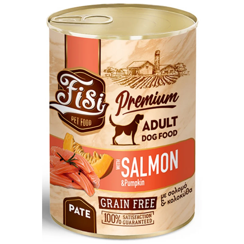 Υγρή Τροφή Σκύλου Fisi Dog Adult Salmon & Pumpkin Pate 400gr Σκύλοι Υγρή Τροφή Σκύλου Fisi Dog Adult Salmon & Pumpkin Pate 400gr Σκύλοι
