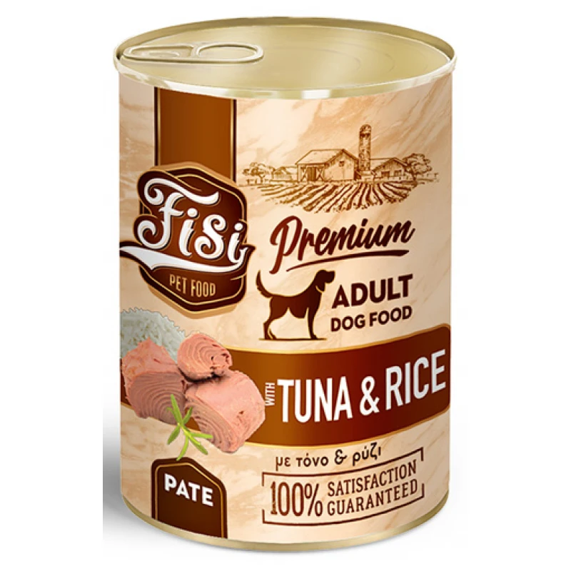 Υγρή Τροφή Σκύλου Fisi Dog Adult Tuna & Rice Pate 400gr Σκύλοι Υγρή Τροφή Σκύλου Fisi Dog Adult Tuna & Rice Pate 400gr Σκύλοι