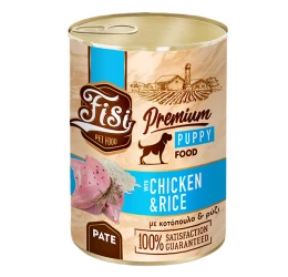 Υγρή Τροφή Σκύλου Fisi Dog Puppy Chicken and Rice Pate 400gr Υγρή Τροφή Σκύλου Fisi Dog Puppy Chicken and Rice Pate 400gr