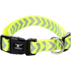 Ανακλαστικό Περιλαίμιο Σκύλου Flamingo Fergu XLarge 4x55-75cm Κίτρινο
