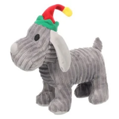 Χριστουγεννιάτικο Παιχνίδι Σκύλου Flamingo Aviana Dog 12x25x22cm Γκρι