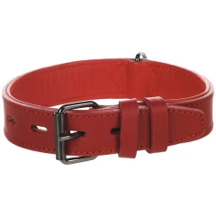 Δερμάτινο Περιλαίμιο Σκύλου Flamingo Denver Wide Large 4x49-58cm Κόκκινο