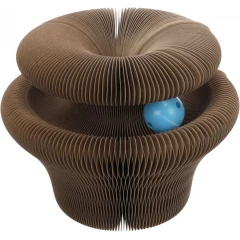 Διαδραστικό Ονυχοδρόμιο Γάτας Flamingo Cama Round 18,5x11x8cm Καφέ