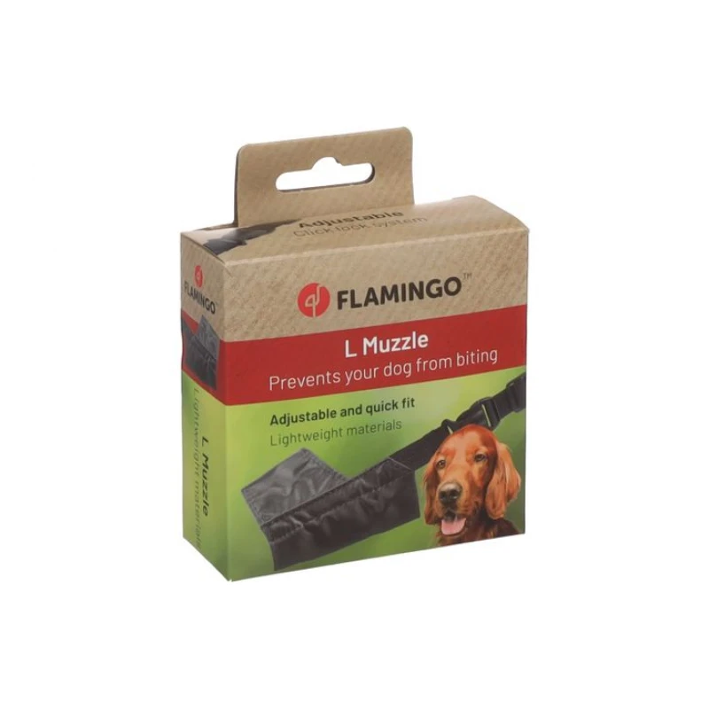 Φίμωτρο Σκύλου Flamingo Muzzle Nylon Black L 24x55-80cm Σκύλοι Φίμωτρο Σκύλου Flamingo Muzzle Nylon Black L 24x55-80cm Σκύλοι