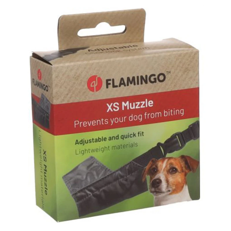 Φίμωτρο Σκύλου Flamingo Muzzle Nylon Black XS 14x42,5-62cm Σκύλοι