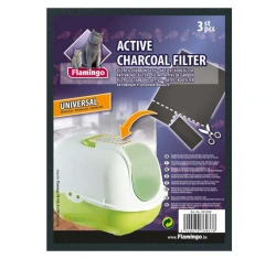 Flamingo Ανταλλακτικό Φίλτρο Ενεργού Άνθρακα για Κλειστή Τουαλέτα Γάτας 20x15cm 3τμχ
