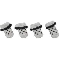 Flamingo Αντιολισθητικές Κάλτσες Σκύλου Asia Large 4,5x5 Γκρι (4τμχ)