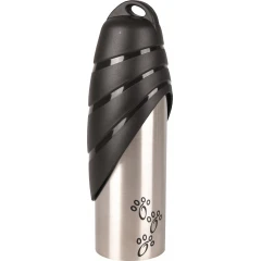 Flamingo Φορητό Παγούρι Νερού Fin Ασημί & Μαύρο 750ml