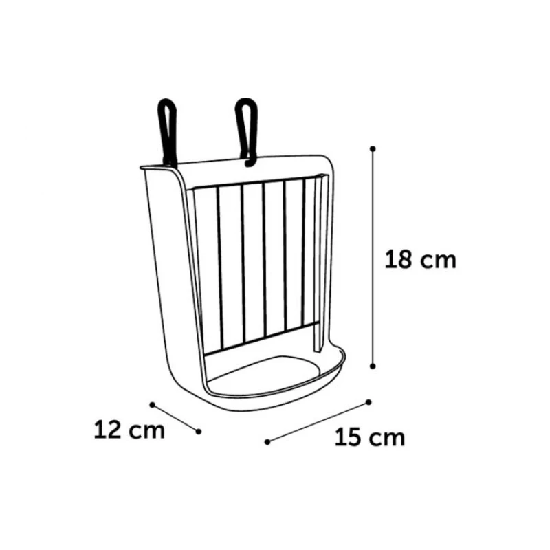 Κρεμαστή Θήκη για Κλουβιά Τρωκτικών Flamingo Hayrack / Feeding Bowl 2IN1 15x12x18cm Μικρά Ζώα - Κουνέλια