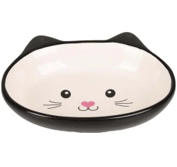 Κεραμικό Μπολ Γάτας Flamingo Isa Μαύρο 170ml 14cm