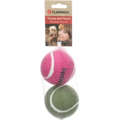 Flamingo Smash Μπαλάκια Τένις για Σκύλους με Ήχο 7,6cm (2τμχ)