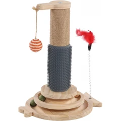 Γατόδεντρο Flamingo Scratching toy Lex Ball track Grey 29x26x40cm