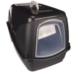 Κλειστή τουαλέτα γάτας Flamingo Gabby 37,5x54x38cm Μαύρο