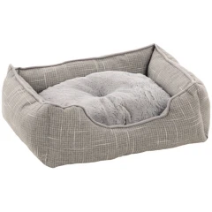 Κρεβατάκι Σκύλου και Γάτας Basket Nikki Rectangle Light Grey 50x40x16cm Κρεβατάκι Σκύλου και Γάτας Basket Nikki Rectangle Light Grey 50x40x16cm