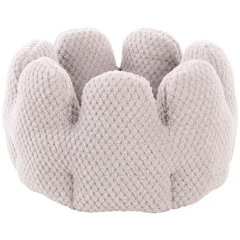 Κρεβατάκι Σκύλου και Γάτας Flamingo Jacquard Round 50x50x30cm Γκρι