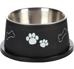 Μπολ Ανοξείδωτο Flamingo Long Eared Kena 640ml Μαύρο για Σκύλους με Μακριά Αυτιά Μπολ Ανοξείδωτο Flamingo Long Eared Kena 640ml Μαύρο για Σκύλους με Μακριά Αυτιά