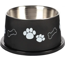 Μπολ Ανοξείδωτο Flamingo Long Eared Kena 900ml Μαύρο για Σκύλους με Μακριά Αυτιά Μπολ Ανοξείδωτο Flamingo Long Eared Kena 900ml Μαύρο για Σκύλους με Μακριά Αυτιά