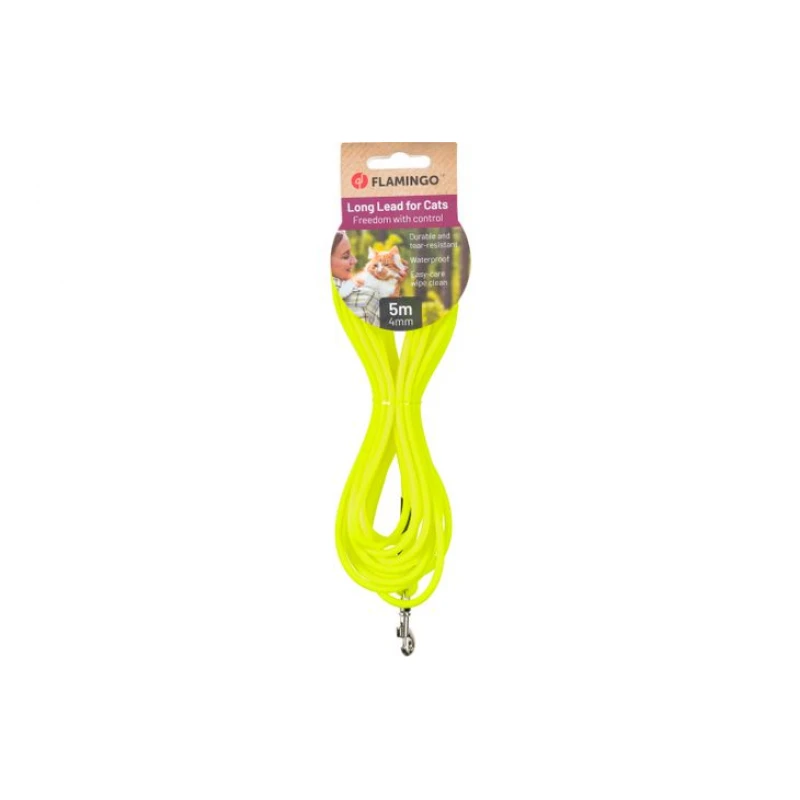 Οδηγός Γάτας Flamingo Training and Tracking Leash Caspar 500cm 4mm Κίτρινο Γάτες Οδηγός Γάτας Flamingo Training and Tracking Leash Caspar 500cm 4mm Κίτρινο Γάτες