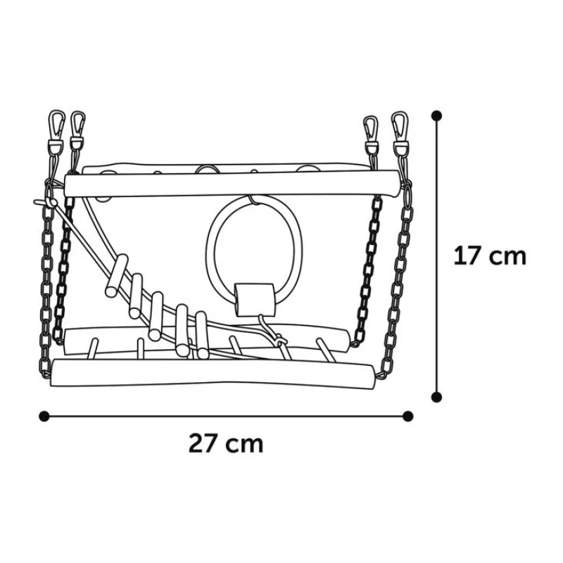 Παιχνίδι για Παπαγάλους Flamingo BT Janny Suspension Bridge Wood 27x8,5x17cm Πουλιά Παιχνίδι για Παπαγάλους Flamingo BT Janny Suspension Bridge Wood 27x8,5x17cm Πουλιά