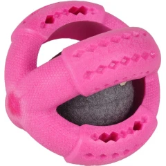 Παιχνίδι Σκύλου Flamingo Dina Cross Ball με Γεύση Βατόμουρο 9x11cm