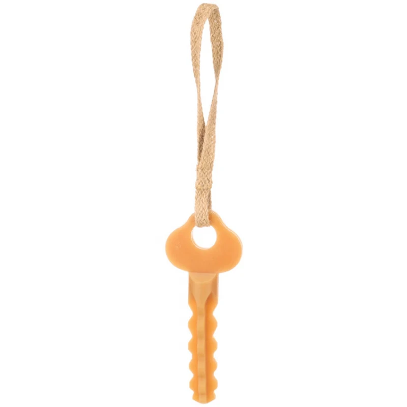 Παιχνίδι Σκύλου Flamingo Guma Rubber Key with Rope 33x6,5x2,6cm Καφέ Σκύλοι