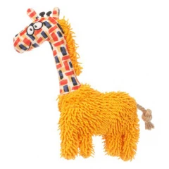 Παιχνίδι Σκύλου Λούτρινο Flamingo Saffia Giraffe with Rope 21cm Κίτρινο