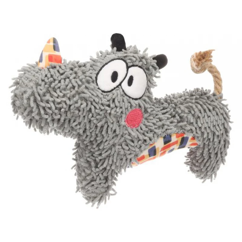 Παιχνίδι Σκύλου Λούτρινο Flamingo Saffia Rhinoceros with Rope 22cm Γκρι Σκύλοι Παιχνίδι Σκύλου Λούτρινο Flamingo Saffia Rhinoceros with Rope 22cm Γκρι Σκύλοι