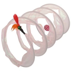 Παιχνίδι - Τούνελ για Γάτες Flamingo Kennedy Cat Tunnel 45x23,5x23,5cm Ροζ