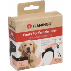 Βρακάκι Περιόδου Σκύλου Flamingo Μαύρο Large 40-49cm Βρακάκι Περιόδου Σκύλου Flamingo Μαύρο Large 40-49cm