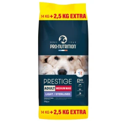 Pro-Nutrition Prestige (Flatazor) Light - Sterilized 16,5kg (14kg + 2,5kg) Pro-Nutrition Prestige (Flatazor) Light - Sterilized 16,5kg (14kg + 2,5kg)