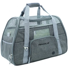 Τσάντα Μεταφοράς Σκύλου ή Γάτας Freedog Crossworld 51x23x35cm Γκρι