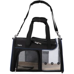 Τσάντα Μεταφοράς Σκύλου ή Γάτας Freedog JFK Transparent 49x29x29cm Μαύρη