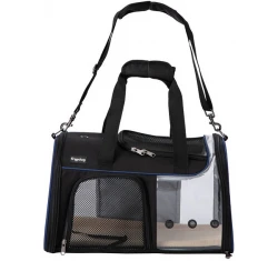 Τσάντα Μεταφοράς Σκύλου ή Γάτας Freedog JFK Transparent 49x29x29cm Μαύρη Τσάντα Μεταφοράς Σκύλου ή Γάτας Freedog JFK Transparent 49x29x29cm Μαύρη