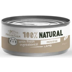 Υγρή Τροφή Γάτας Fresh Farm 100% Natural Μους με Αρνί 85gr