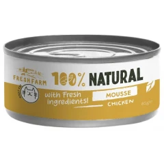 Υγρή Τροφή Γάτας Fresh Farm 100% Natural Μους με Κοτόπουλο 85gr