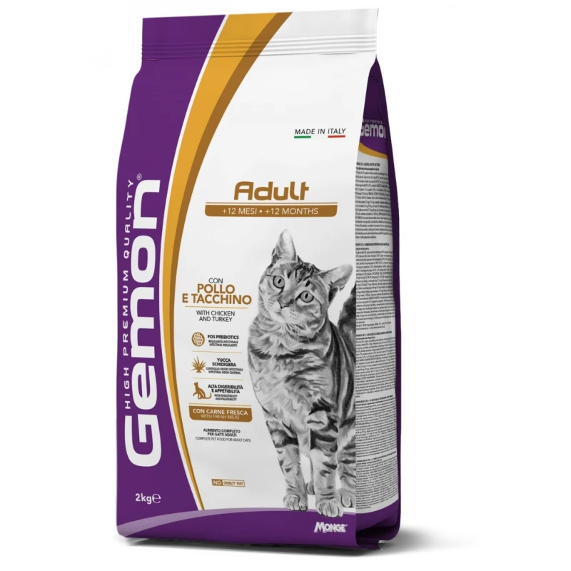 Ξηρά Τροφή Γάτας Gemon Adult Cat Chicken and Turkey 2kg ΓΑΤΕΣ