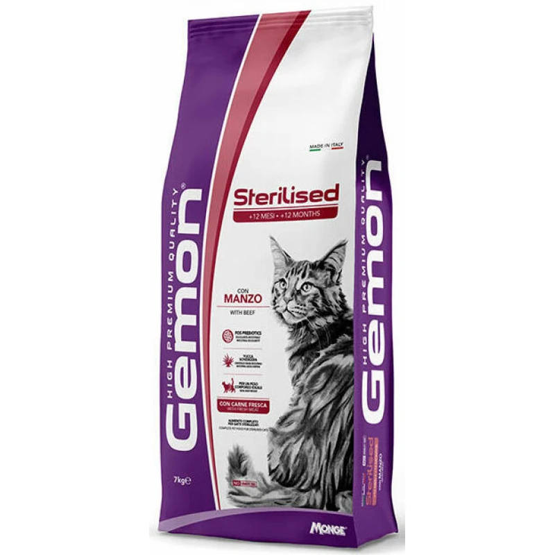 Ξηρά Τροφή Γάτας Gemon Sterilized Cat Beef 7kg με Μοσχάρι ΓΑΤΕΣ