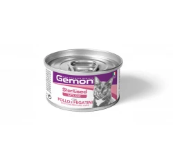 Υγρή Τροφή Γάτας Gemon Cat Mousse Sterilised Κοτόπουλο & Συκώτι 85gr