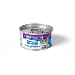 Υγρή Τροφή Γάτας Gemon Cat Mousse Sterilised Τόνος & Χοιρινό 85gr