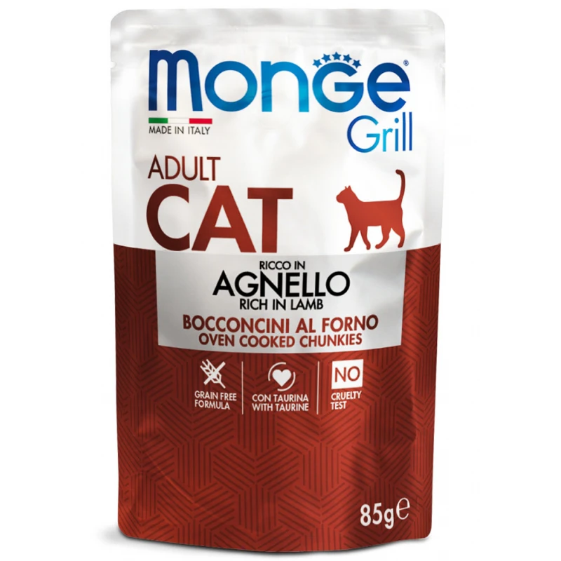 Υγρή Τροφή Γάτας Monge Grill Cat Adult Rich in Lamb 85gr ΓΑΤΕΣ