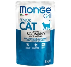 Υγρή Τροφή Γάτας Monge Grill Cat Senior Rich in Mackerell 85gr Υγρή Τροφή Γάτας Monge Grill Cat Senior Rich in Mackerell 85gr
