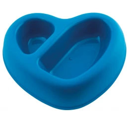 Πιάτο Σκύλου και Γάτας Διπλό Πλαστικό Georplast That's Amore 27x22,5x6,5hcm 500ml Μπλε