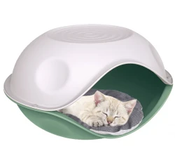 Σπίτι Κρεβάτι Γάτας Duck με Μαξιλάρι της Georplast  57x48x32cm Πράσινο