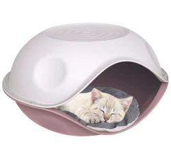 Σπίτι Κρεβάτι Γάτας Duck με Μαξιλάρι της Georplast  57x48x32cm Ροζ Σπίτι Κρεβάτι Γάτας Duck με Μαξιλάρι της Georplast  57x48x32cm Ροζ